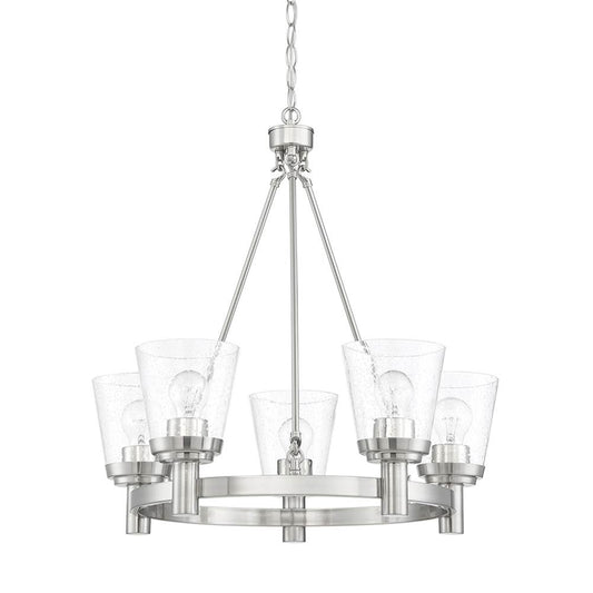 Sunset Lighting Riella 5-Light Mb Chandelier Clear Seeded Glass F24015-80