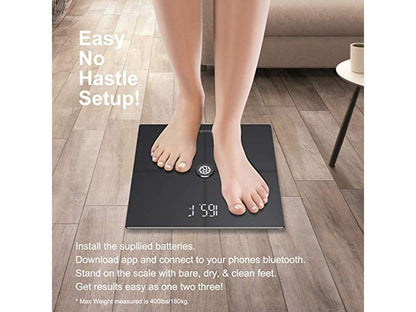 Rolli-Fit Smart Body Fat Scale, Digital Bathroom Weight Scale - High Precision Measurements Sync with Fitbit - TWGJ1337