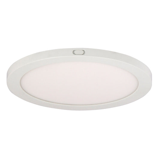 Sunset Lighting 9" Surface Mounted Round Panel Light, Frosted PC Dimmable White F8208-30-1