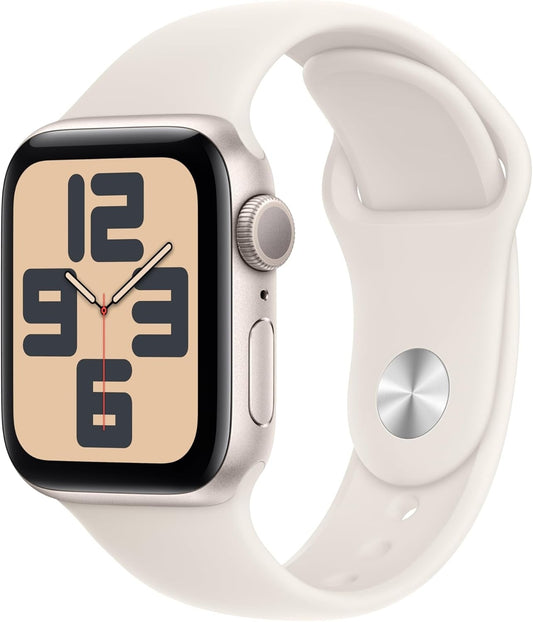Apple Watch SE 2nd Gen (GPS) 40mm Aluminum Case with Starlight Sport Band MXEF3LL/A