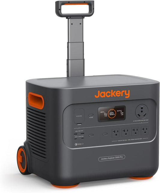 Jackery - Explorer 3000 Pro Portable Power Station (3024 Wh Capacity) - Black JE-3000A