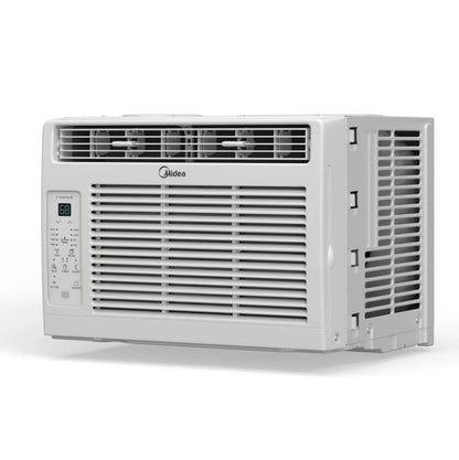 Midea 6,000 BTU 115V Window Air Conditioner w/ Comfort Sense Remote, up to 250 Sq. ft., White, Cooling Modes: Cool, Dehumidify, Ventilate - MAW06R1WWT-T
