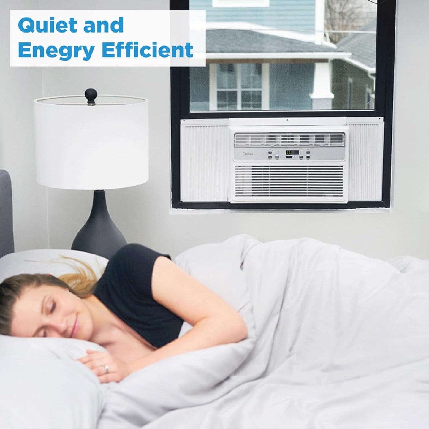 Midea 10,000 BTU 12 CEER 115V 450 Sq.Ft. EasyCool Window Air Conditioner MAW10R1BWT