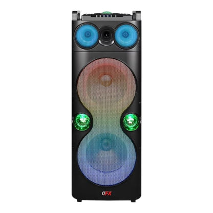 QFX PBX-1260 Dual 12" Party Speaker w/ Rechargeable Battery & LED Lights