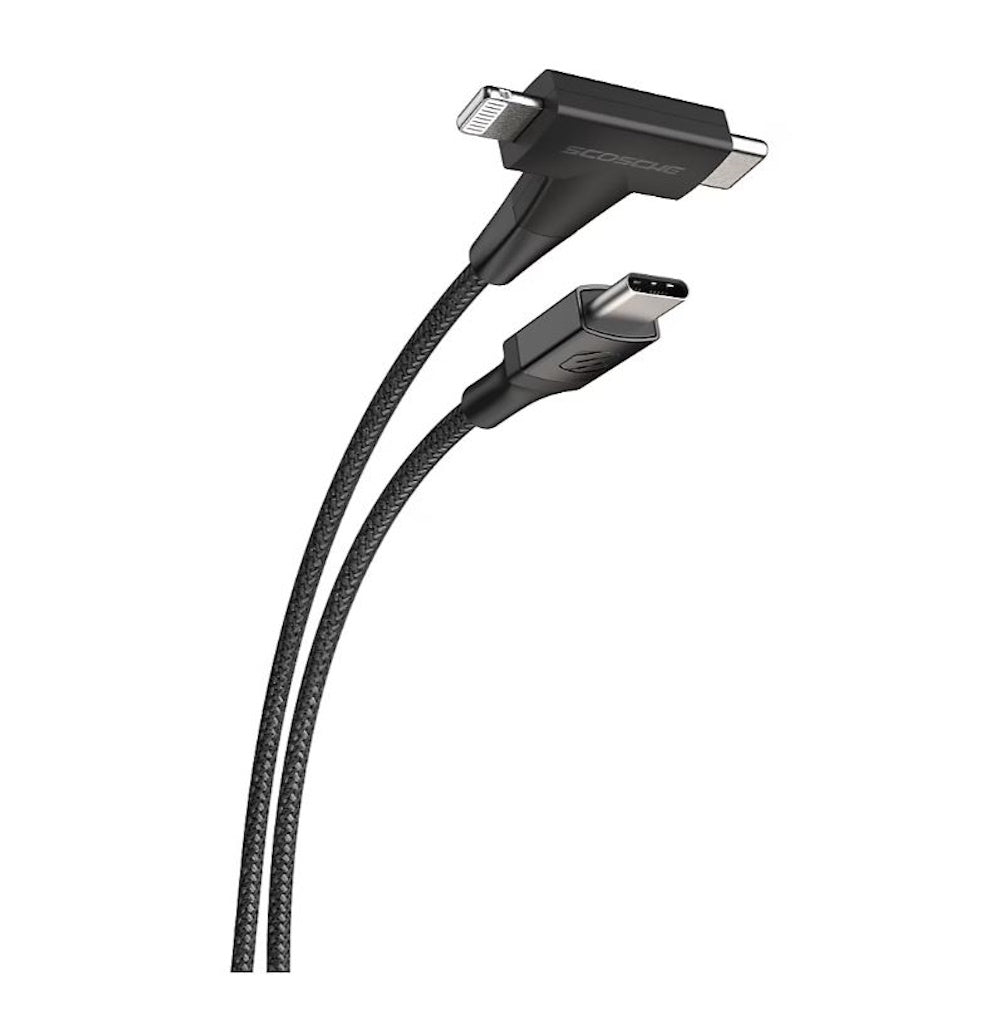 Scosche 3-Piece Travel Universal Phone Mount Charging 2-in-1 USB-C & Light-ning     Cable       UHWCPD30HH-CP0