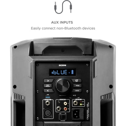 ION Audio Power Glow 300 Portable Bluetooth Loudspeaker with Wired Microphone IPA118A