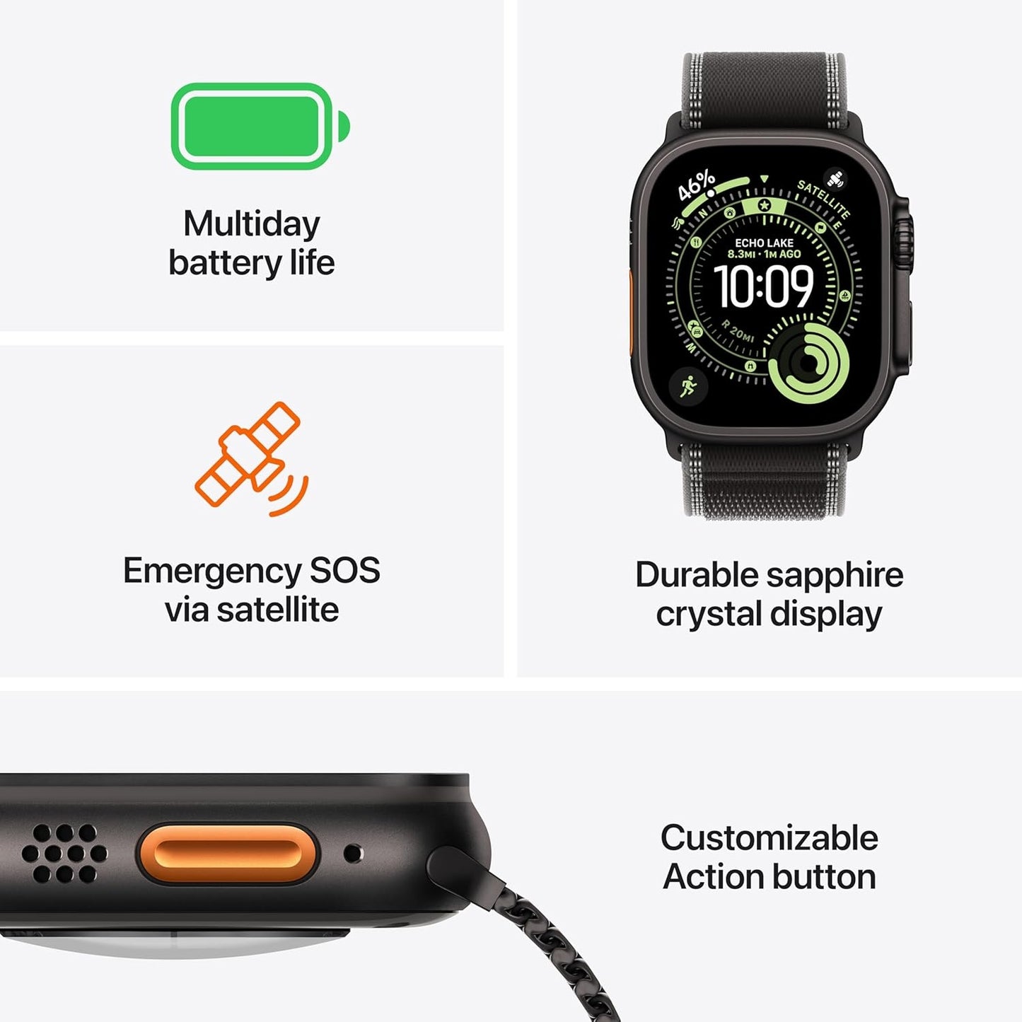 Apple Watch Ultra 3 (GPS+Cellular) 49mm Titanium Case with Anchor Blue Ocean Band - Natural - (2025)