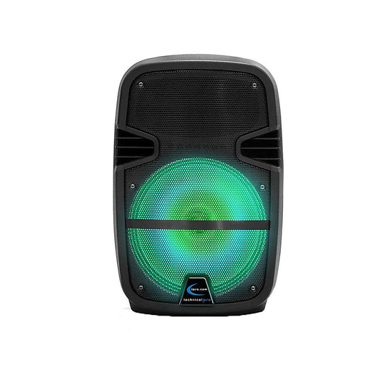 Technical Pro PB850LED 1,000 Watts Rechargeable LED Active Loudspeaker, Black