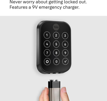 Yale Assure Lock 2 Plus Apple Home Keys Deadbolt with Wi-Fi Black Suede YRD450-N-WF1