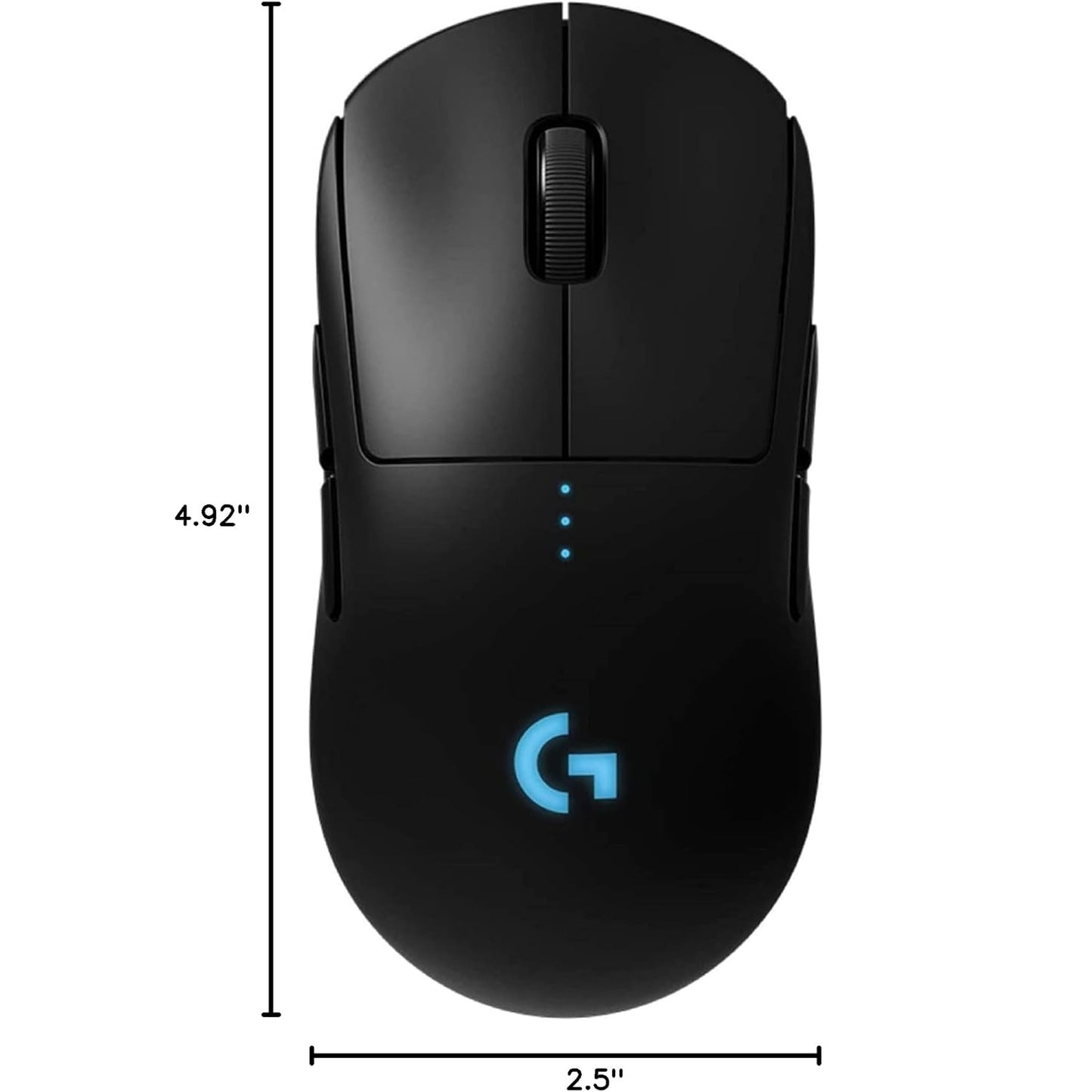 Logitech - PRO Lightweight Wireless Optical Ambidextrous Gaming Mouse with RGB Lighting - Wireless - Black