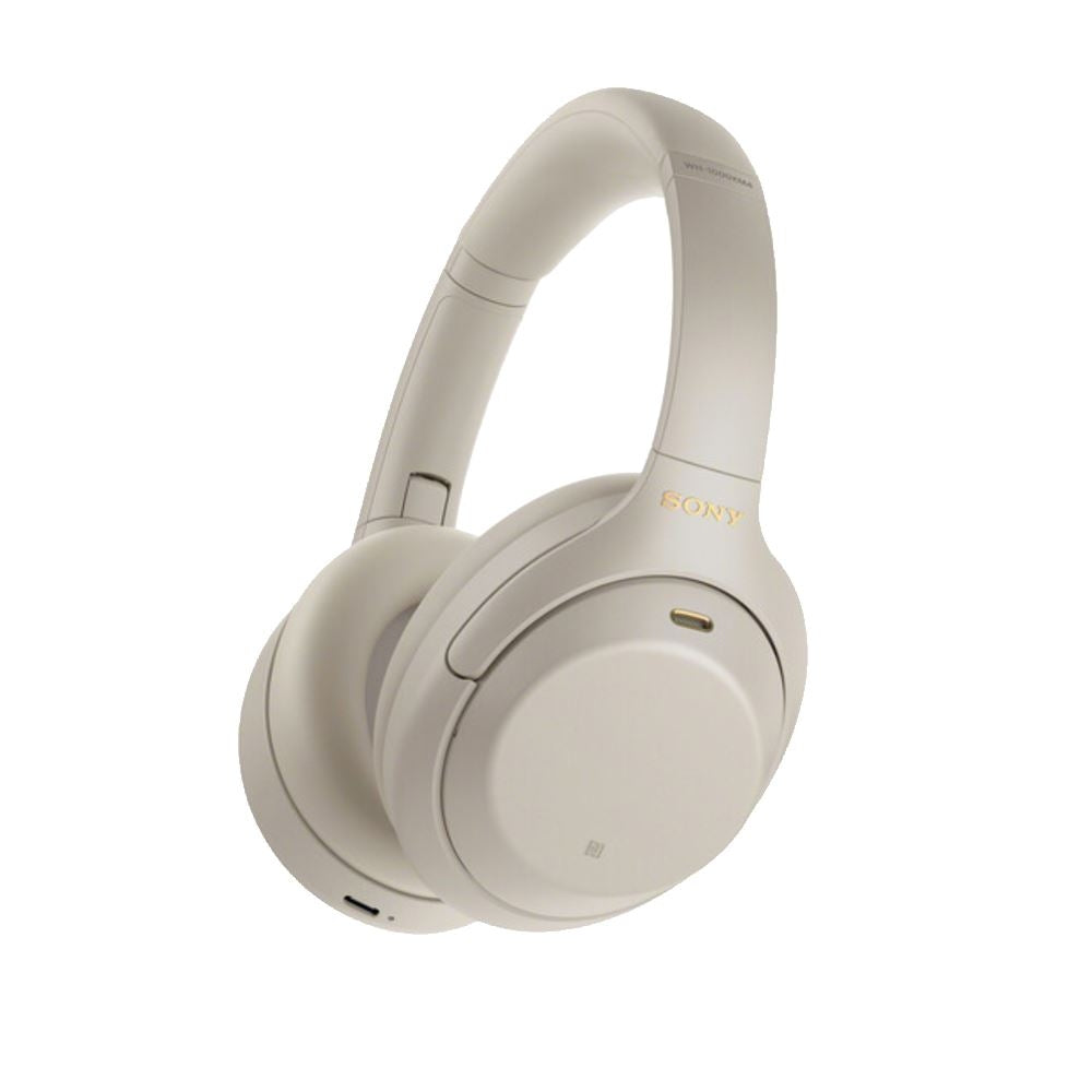 Sony - WH1000XM4/S Wireless Noise-Cancelling Over-the-Ear Headphones - Silver