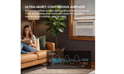 TCL 18,000 BTU Q-Series Ultra-Quiet Inverter Smart Window AC, Cools 1,000 Sq. Ft., with Wi-Fi, Remote T18WQ2S