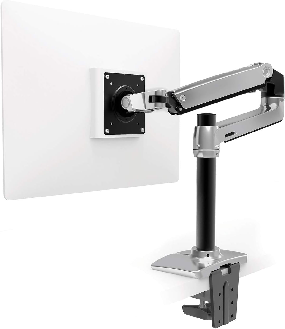 Ergotron - 24 Inches Screen Support Mounting Arm for Flat Panel Monitor - 20 Lbs - Black & Polished Aluminum 45-295-026