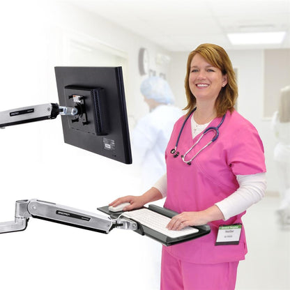 Ergotron 45-354-026 LX Sit-Stand Wall Mount Keyboard Arm