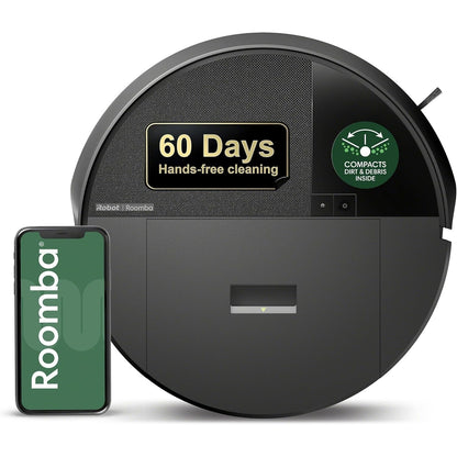 iRobot Roomba 205 DustCompactor Cordless Vacuum U112020 5.8" Cleaning Path Black