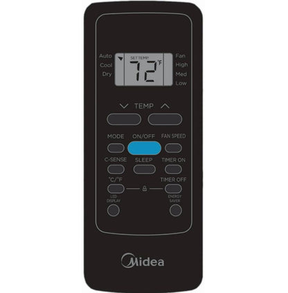 Midea 6,000 BTU DOE Window Air Conditioner with ComfortSense Remote, for spaces up to 250 sq. ft. MAW06R1WBL-T