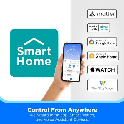 Midea 10,000 BTU DOE Smart Portable Air Conditioner 450 sq. ft., 3-in-1 Comfort: Cools, Ventilates, & Dehumidifies, Voice Control: with Alexa, Google Assistant MAP10S1XWBL