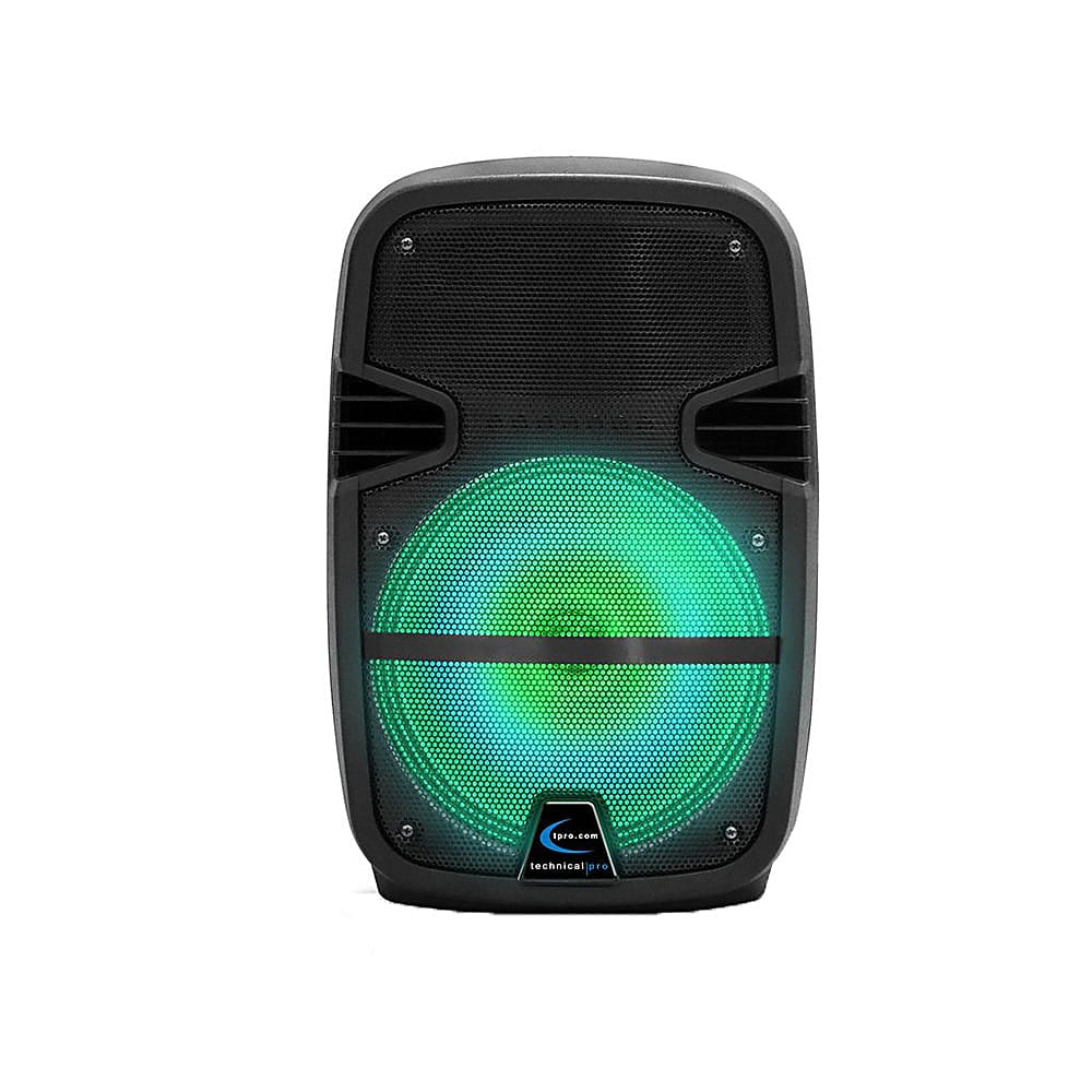 Technical Pro PB850LED 1,000 Watts Rechargeable LED Active Loudspeaker, Black