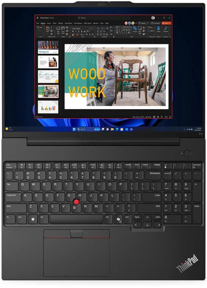 Lenovo ThinkPad E16 G2 Laptop, 16" FHD+ Touch Display, Intel Core Ultra 5 125U Up to 4.3GHz, 16GB RAM, 1TB SSD, Backlit keys, Fingerprint Reader, Windows 11 Pro 21MAS0NT00