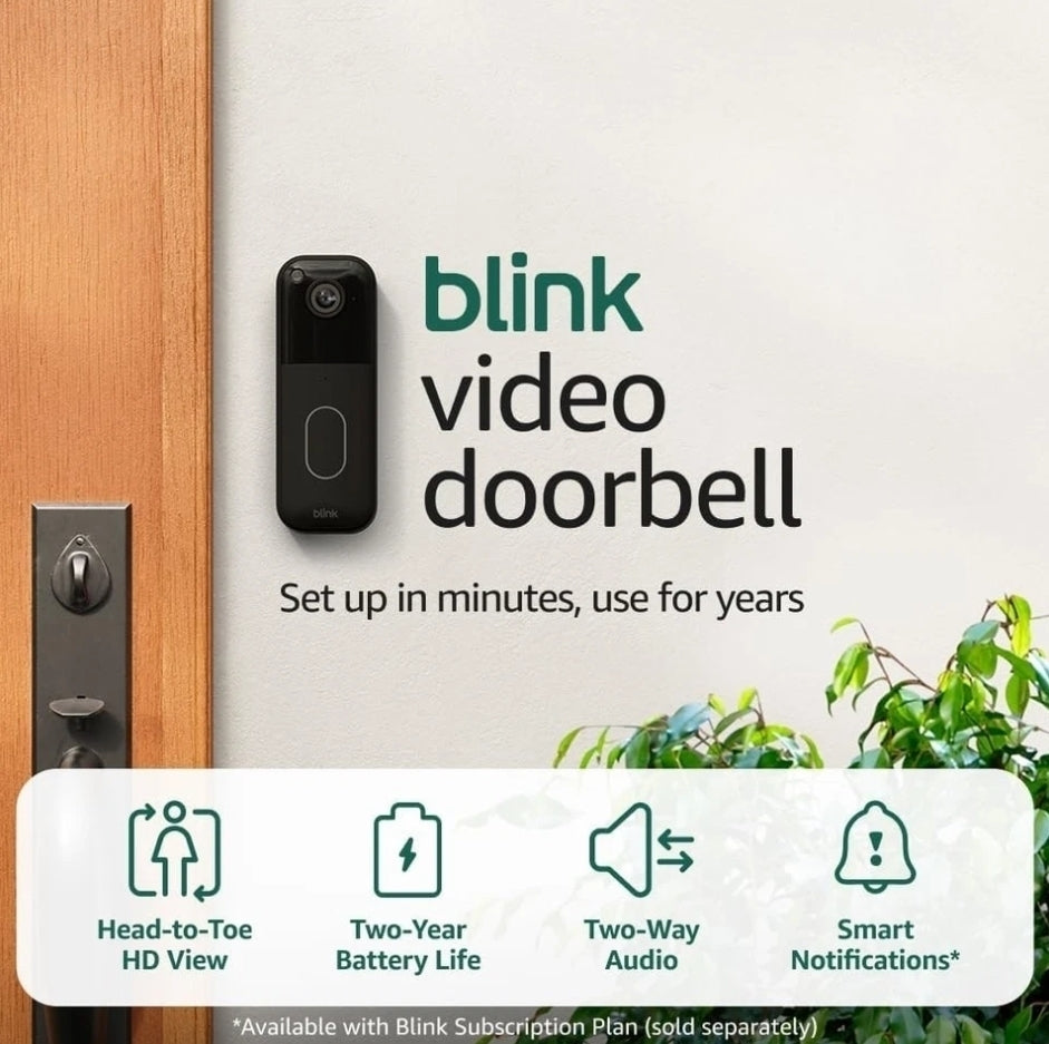Blink Wired Floodlight Camera with Pan-Tilt Indoor Camera and Video Doorbell
