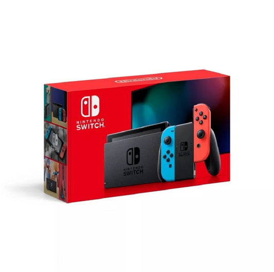 Nintendo Switch with Neon Blue and Neon Red Joy-Con, 6.2” LCD screen, Detachable Joy-Con controllers - 110478