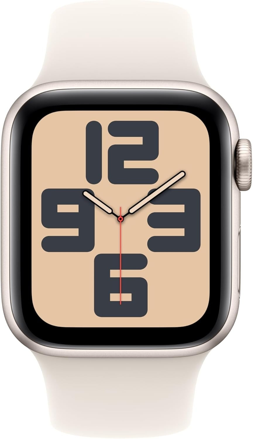 Apple Watch SE 2nd Gen (GPS) 40mm Aluminum Case with Starlight Sport Band MXEF3LL/A