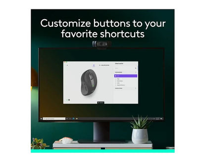 Logitech Signature M650L Wireless Optical Mouse Silent Clicks Graphite 910-007636