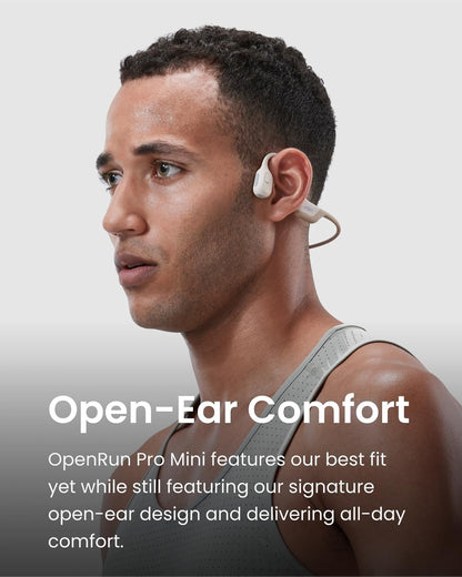 Shokz OpenRun Pro Mini Premium Bone Conduction Open-Ear Sport Headphones Beige S811-MN-BG-US