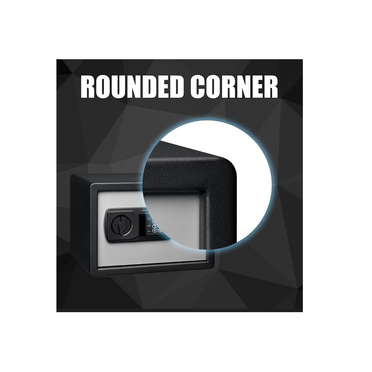 Fortress Personal Safe Electronic Lock Rounded Edges 2 Tone Black/Gray 44E20BG