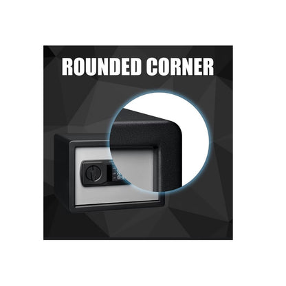 Fortress Personal Safe Electronic Lock Rounded Edges 2 Tone Black/Gray 44E20BG