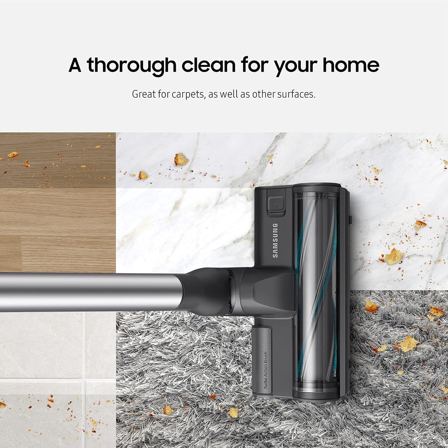 Samsung VS20T7551P5/AA - Jet 75 Pet Cordless Stick Vacuum with Multi-Surface Cleaning and HEPA Filtration