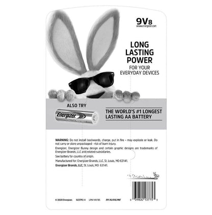 Energizer MAX Alkaline 9 Volt Batteries, 8-Pack