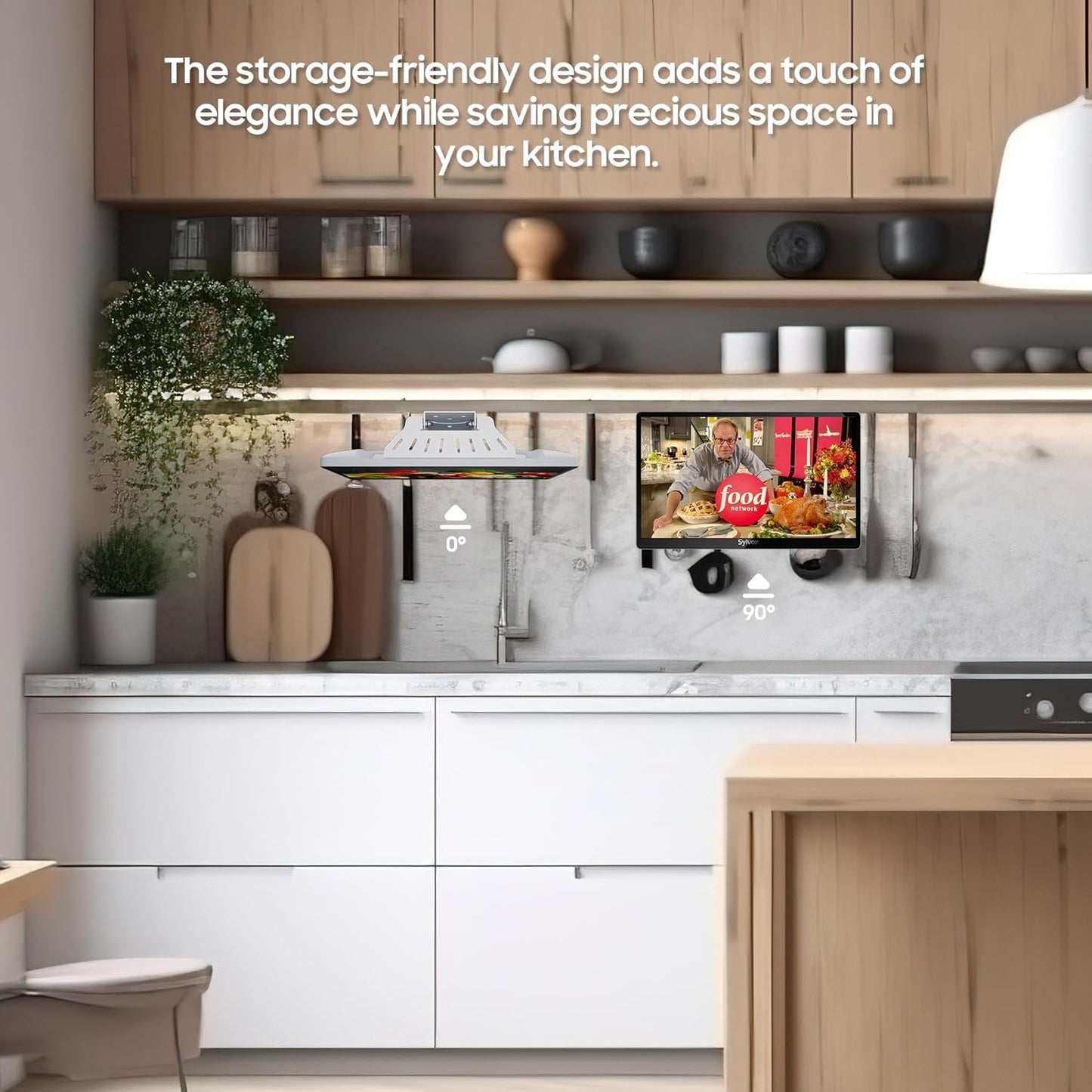 Sylvox KT16KOCNVA 15.6" 1080p LED Under-Cabinet Flip-Down Kitchen TV