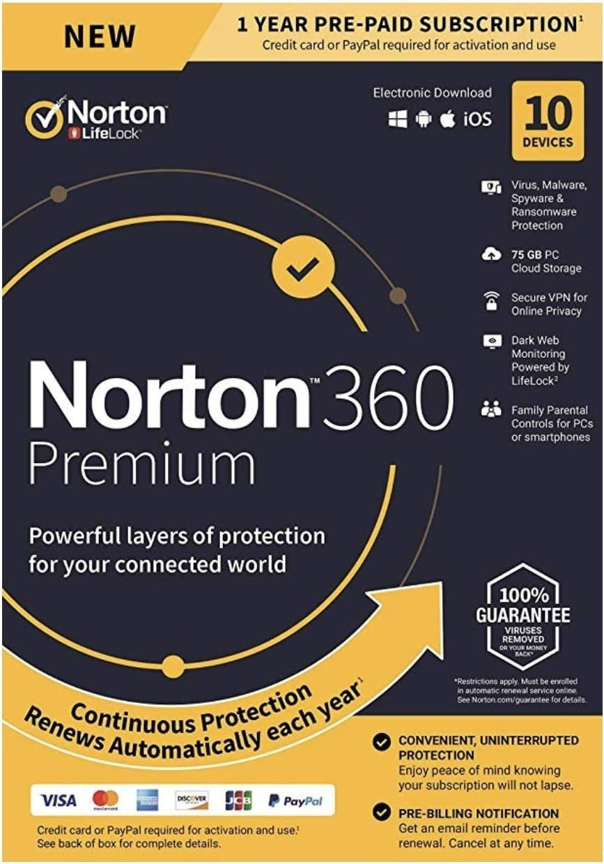 Norton 360 Premium For Up To 10 Devices PC/Mac/iOS/Android 21389990