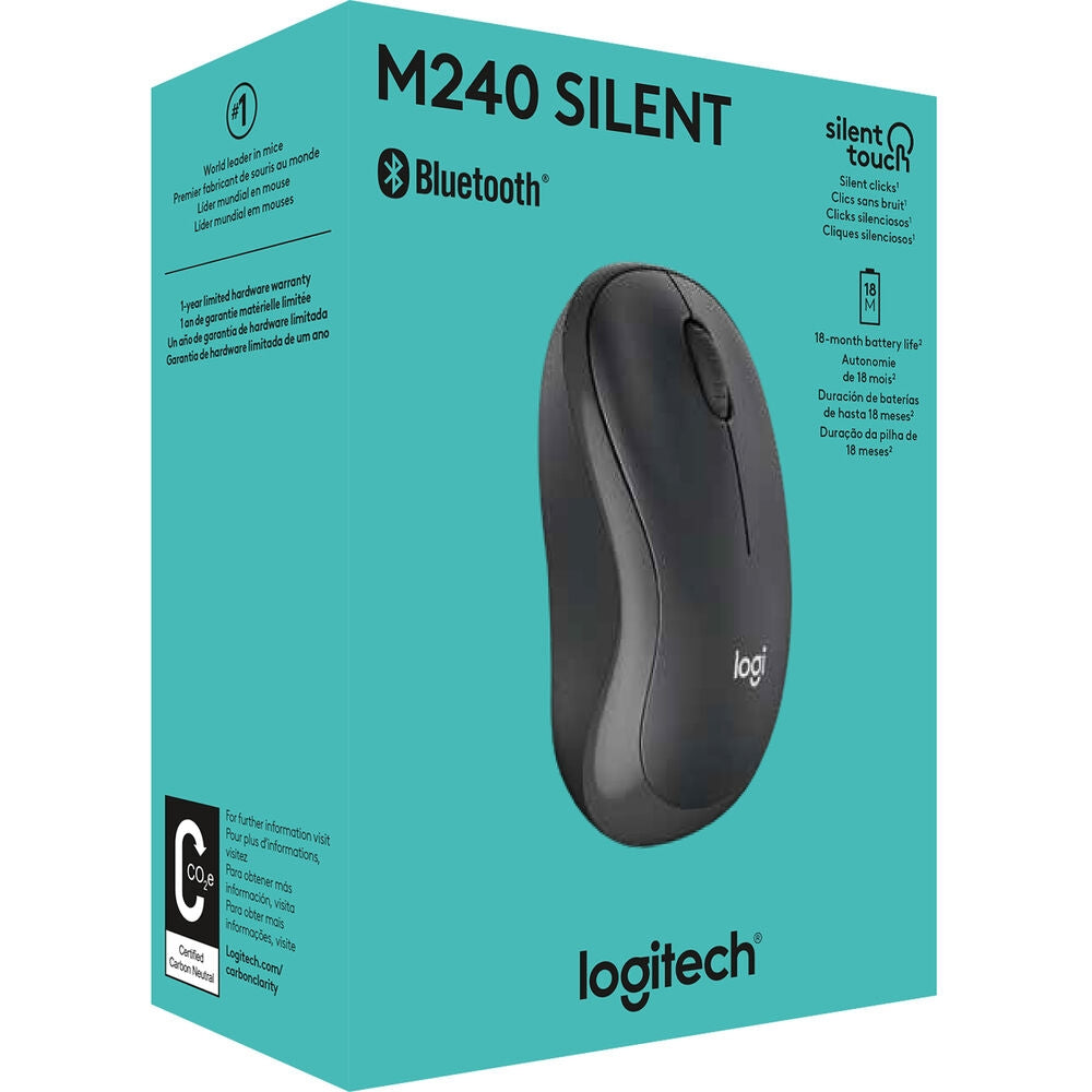 Logitech M240 Silent Wireless Mouse Graphite 910-007113