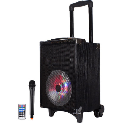 Technical Pro WASP680X 8" Rechargeable Bluetooth PA Speaker with Wireless Mic and Telescopic Mic Stand