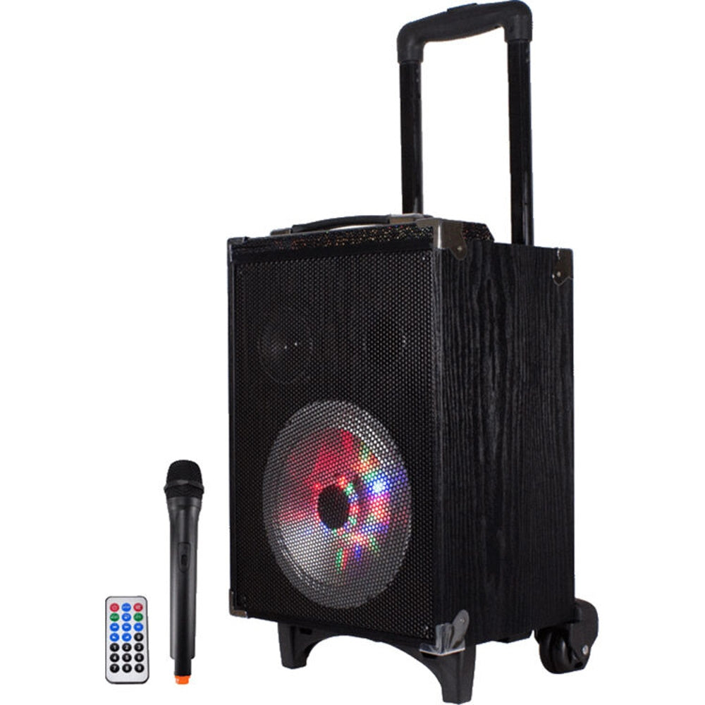 Technical Pro WASP680X 8" Rechargeable Bluetooth PA Speaker with Wireless Mic and Telescopic Mic Stand