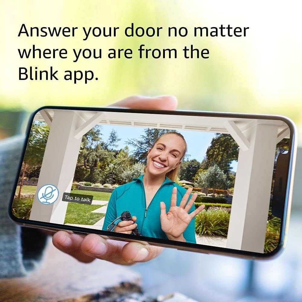 Blink Smart Wi-Fi Video Doorbell Wired/Battery Operated with Sync Module 2 - Black