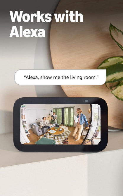 Ring - Pan-Tilt Indoor Security Cam with 360° Horizontal Pan Coverage, Live View & Two-Way Talk, and HD Video - White