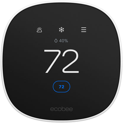 ecobee - Smart Thermostat Essential - Programmable Wi-Fi Thermostat - Works with Siri, Alexa, and Google