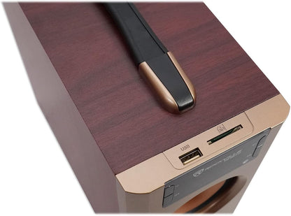 Rockville RHB70 100W 2.1 Powered Home Theater Speaker System, Cherry Wood