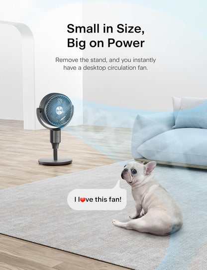 Pelonis Pedestal Fan, Air Circulator, Ultra OmniFlow (135°+90°Auto Oscillation), Quiet Floor Fan with 3 Speeds, Remote PSFAS07R2ALG