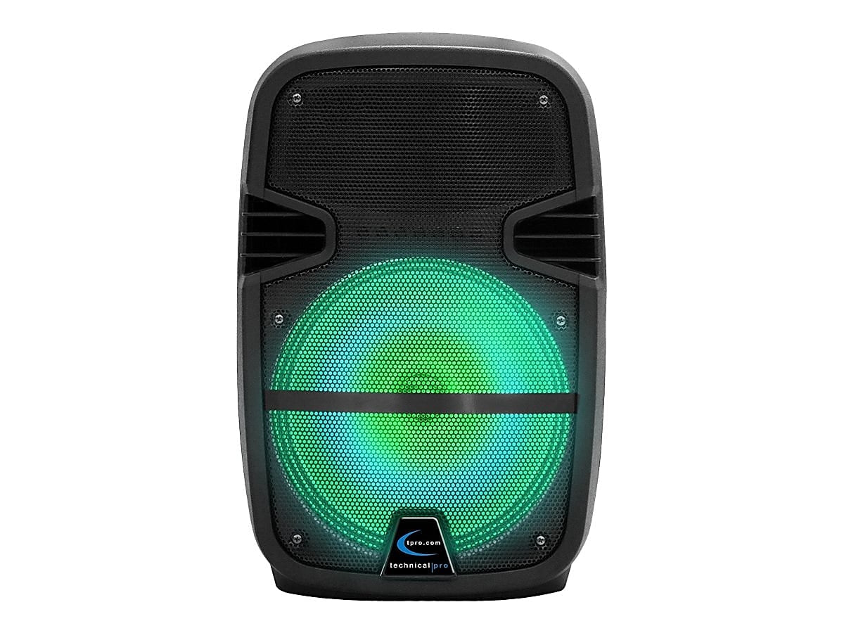 Technical Pro PB850LED 1,000 Watts Rechargeable LED Active Loudspeaker, Black