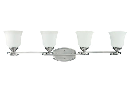 Marston Four Light Vanity in Bright Satin Nickel F16014-80