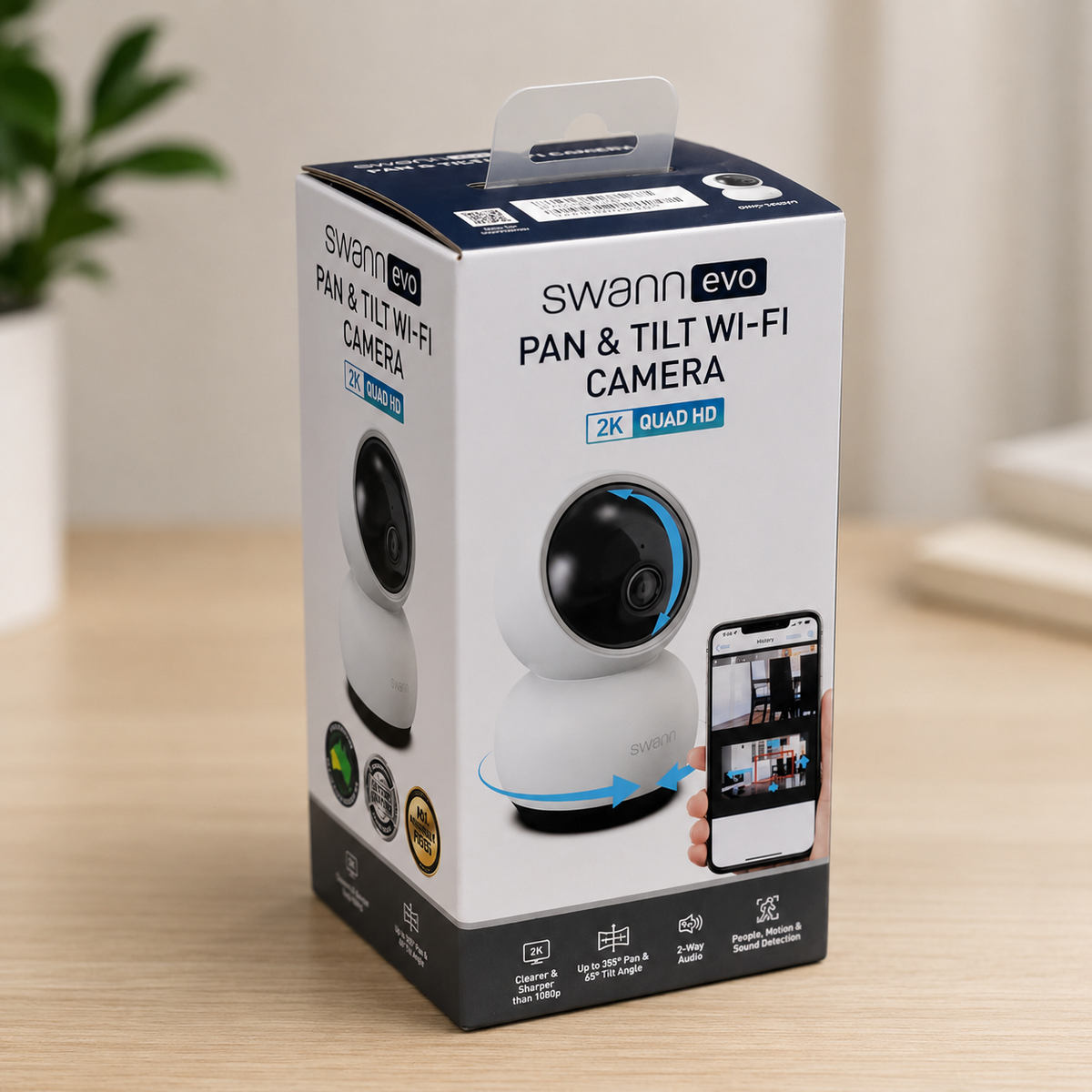 Swann Communications EVO 2K Pan Tilt Security Camera SWIFI-SE2KPT
