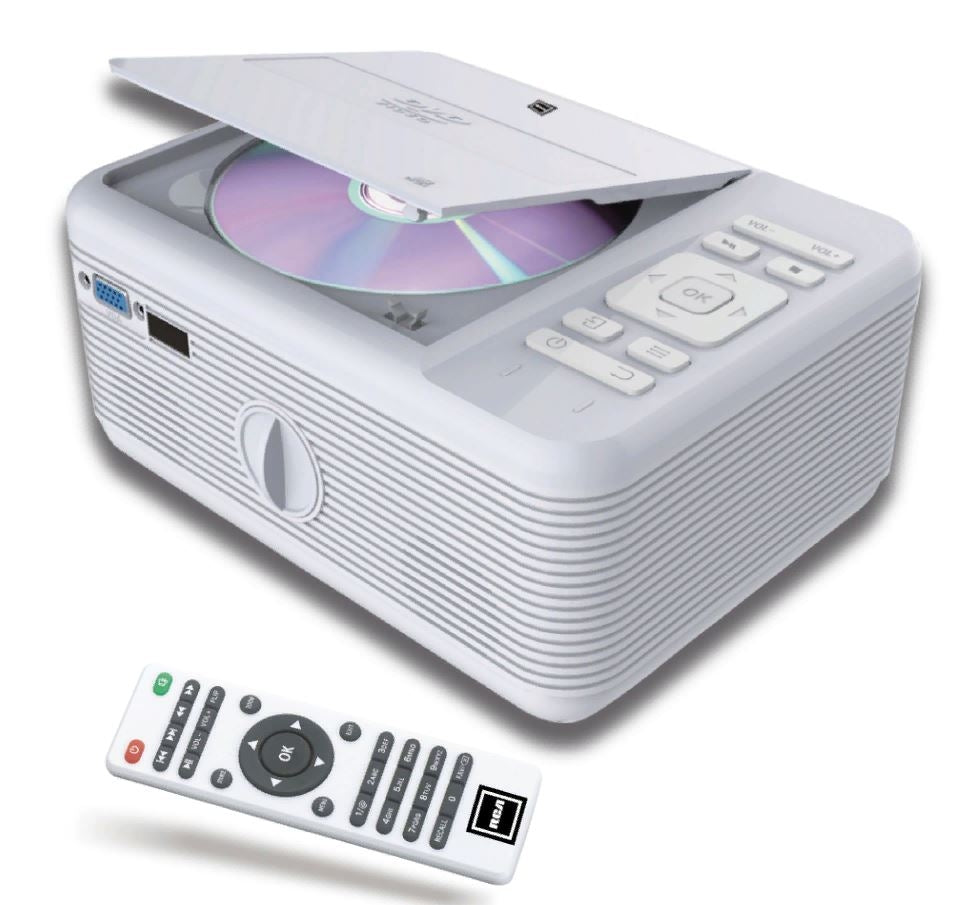 RCA Bluetooth 1080p Home Theatre Projector with DVD player White RPJ14 ...