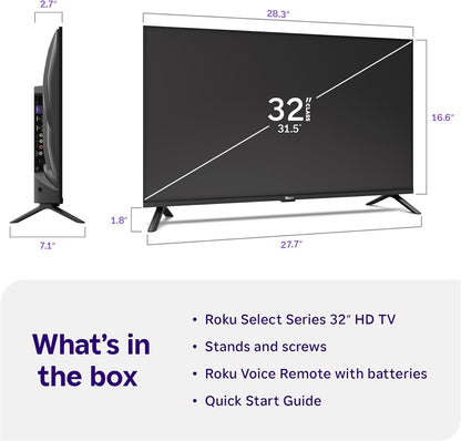 Roku 32" Class Select Series HD 720p 60Hz LED Smart Roku TV Wi-Fi & apps 2026