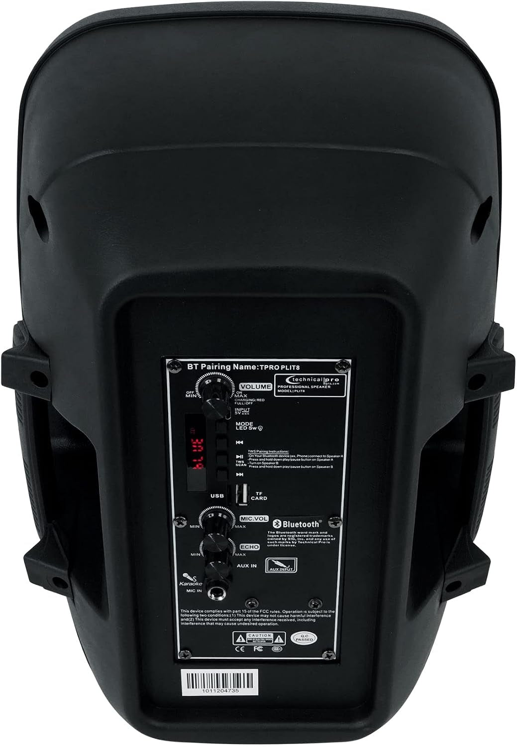 Technical Pro PLIT8 Rechargeable Portable 8" Bluetooth Party Speaker with LED
