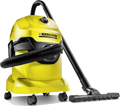 Karcher - WD 4 Wet-Dry Shop Vacuum Cleaner - with Attachments - Blower Feautre, Compact Space-Saving Design - 5.3 Gallon - 1100W