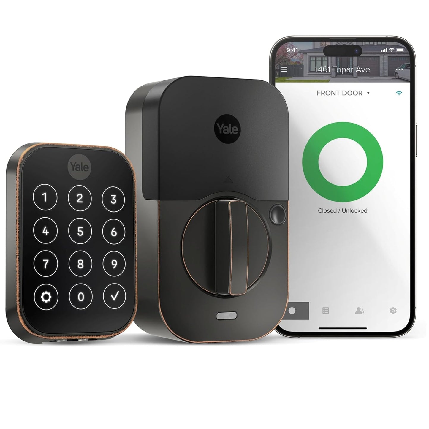 Yale Assure Lock 2 Touch Keypad Deadbolt with Wi-Fi, Oil Rubbed Bronze YRD450-WF1